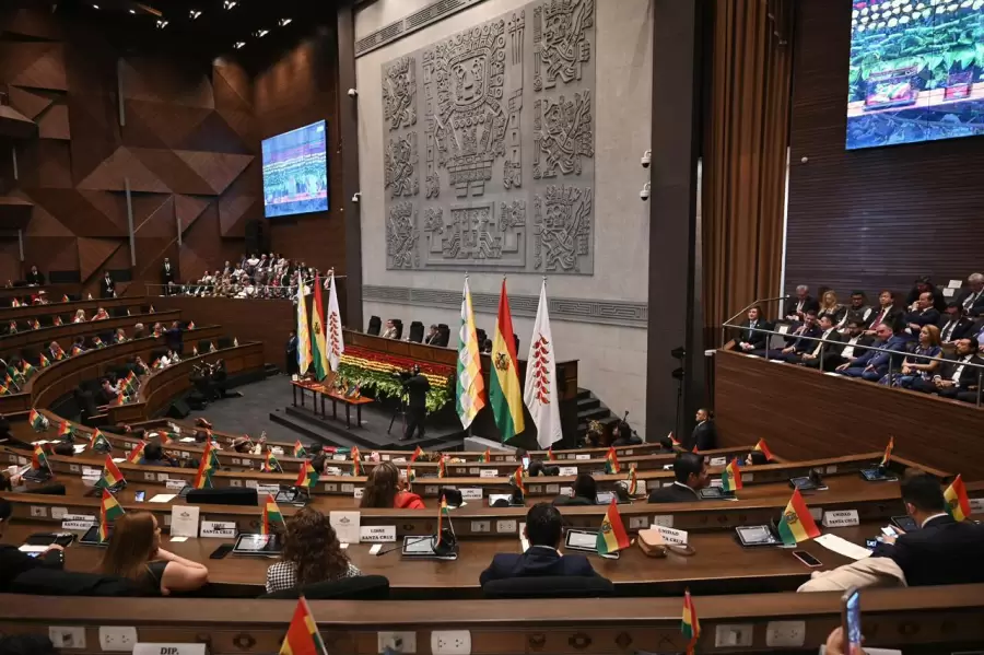 El presidente Javier Milei en Bolivia en la asunción de Rodrigo Paz Pereira/ Fuente: Presidencia