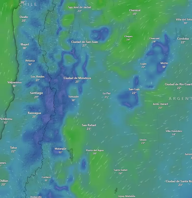 Tormentas en Mendoza.