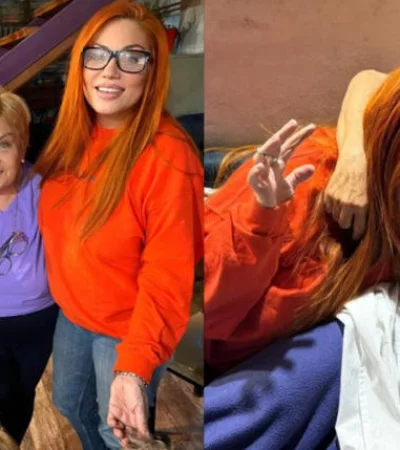 Lowrdez Fernández junto a su mamá y su hermana