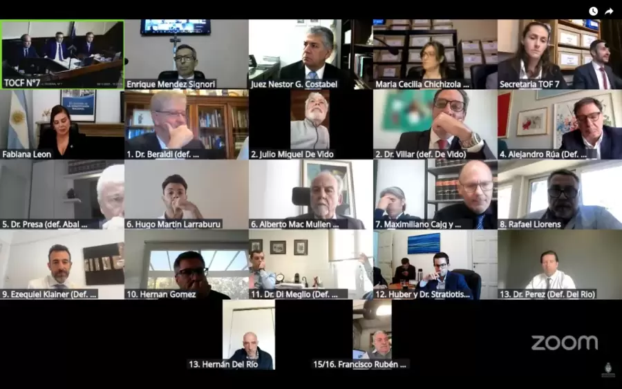 La modalidad por zoom fue criticada por la Justicia