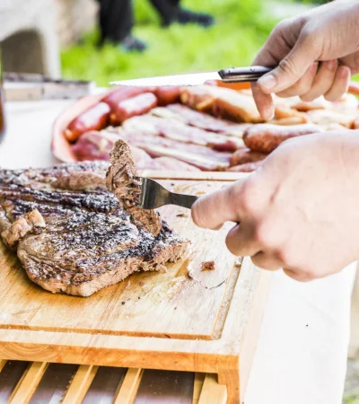 Asado en zona crítica.