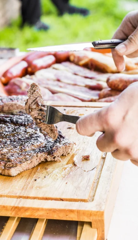Asado en zona crítica.