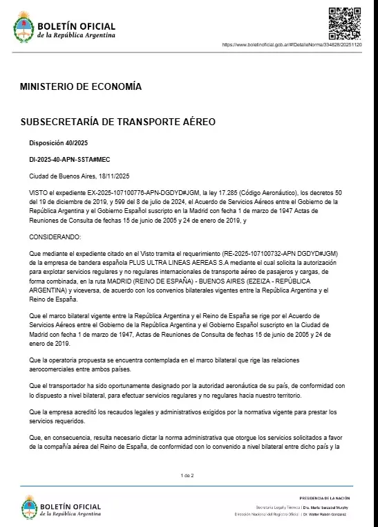 Disposición 40/2025