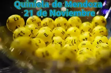 Quiniela de Mendoza hoy EN VIVO: resultados del viernes 21 de noviembre de 2025