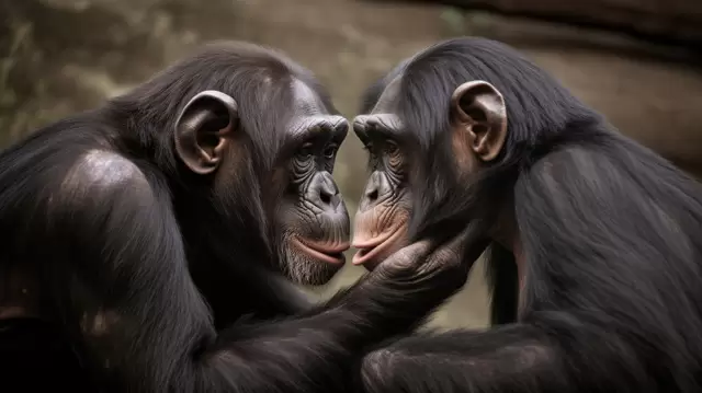 El beso primates