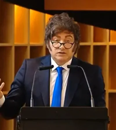 El presidente Milei habló en una visita a la Corporación América. Foto: web