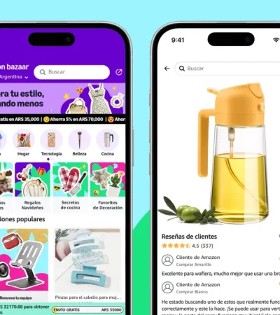 La interfaz de Amazon Bazaar prioriza la visualización rápida de productos "sin marca" y precios bajos, simplificando la búsqueda de ofertas.