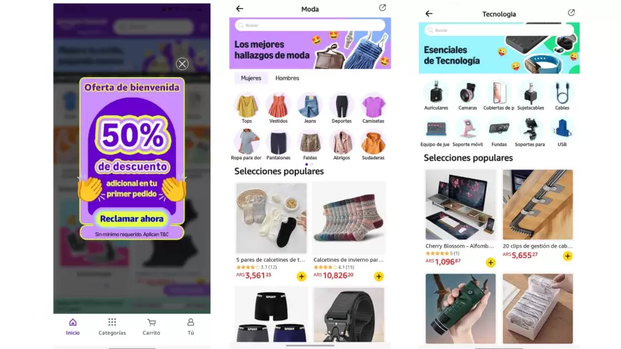 ¡Amazon Baazar llegó! Así se ve desde un celular: descuentos y lo variedad que podés encontrar.