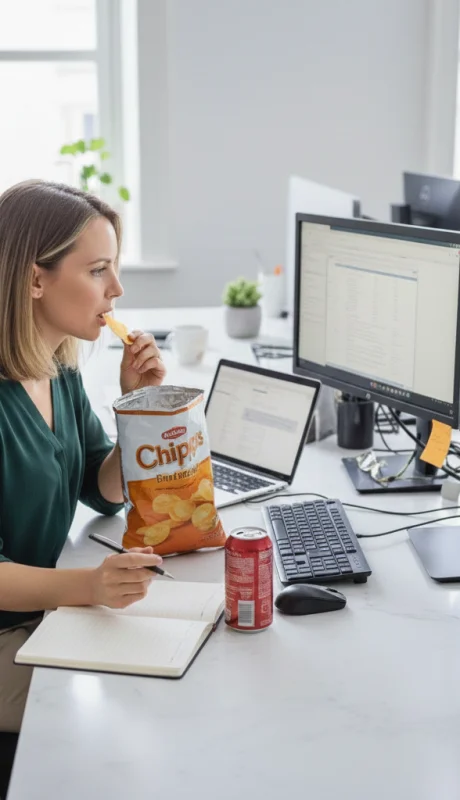 Combinación de nutrientes clave para evitar picos de azúcar y control del peso en el trabajo.