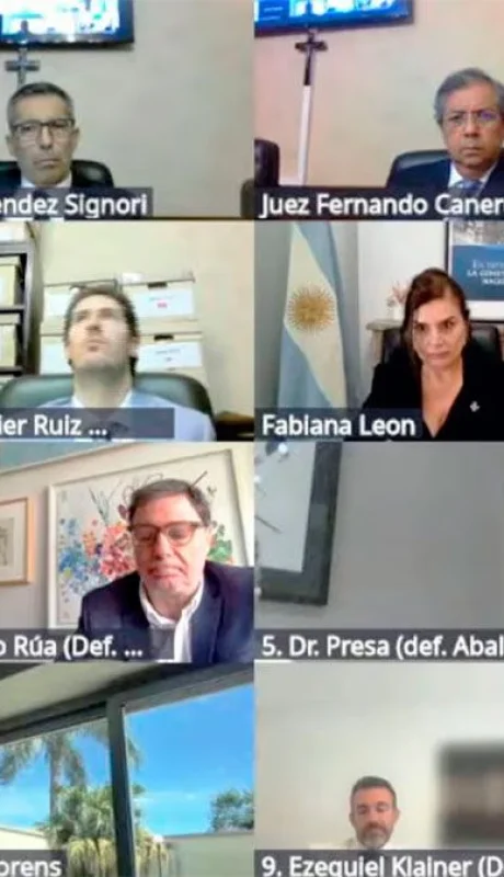 Imagen de una de las audiencias que se realizan por Zoom,. (Foto: web)