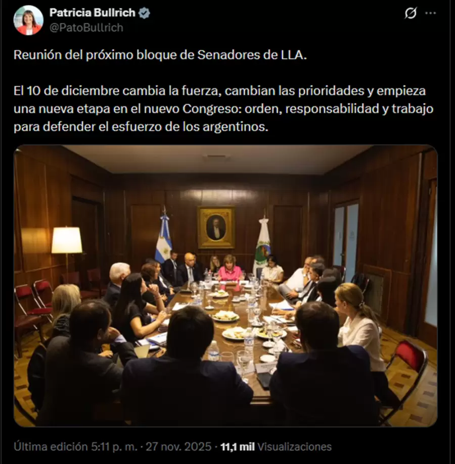 Tweet Patricia Bullrich