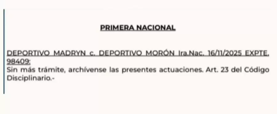El fallo del Tribunal de Disciplina.