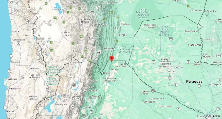 Ubicación de Salvador Mazza.