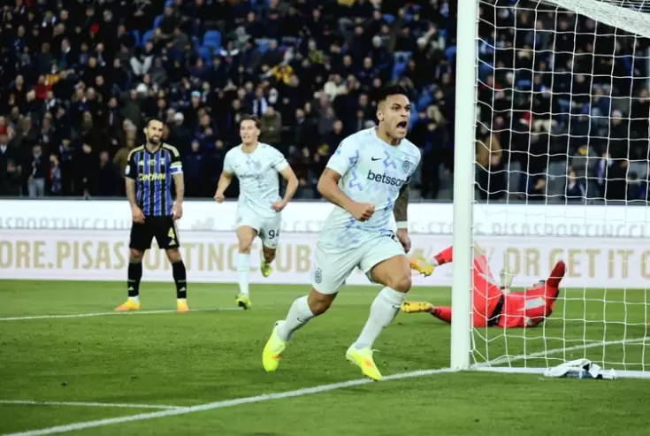 Lautaro Martínez le dio el triunfo al Inter ante Pisa.