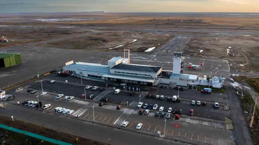 Aeropuerto de Río Grande, en Tierra del Fuego.