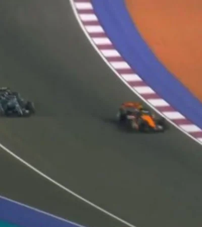 El momento del sobrepaso de Norris a Antonelli.