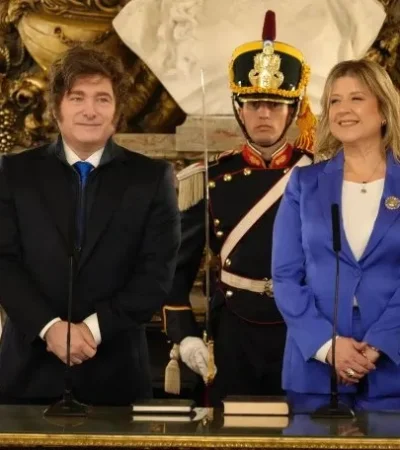 Javier Milei con la nueva ministra de Seguridad Alejandra Monteoliva