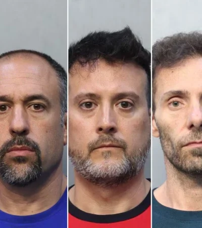 Los cinco empresarios mendocinos detenidos por el robo en el shopping estadounidense.