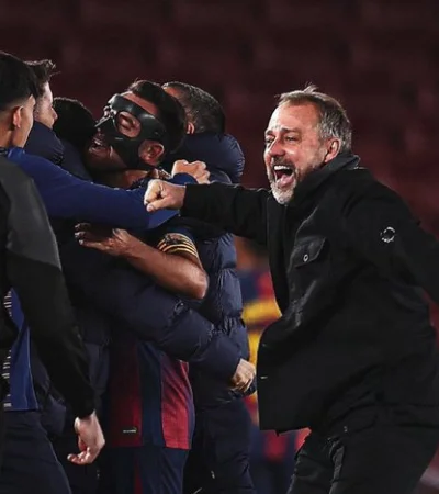 La celebración del Barça