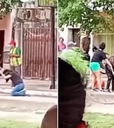 Feroz pelea callejera entre tía y sobrina en Santiago del Estero.