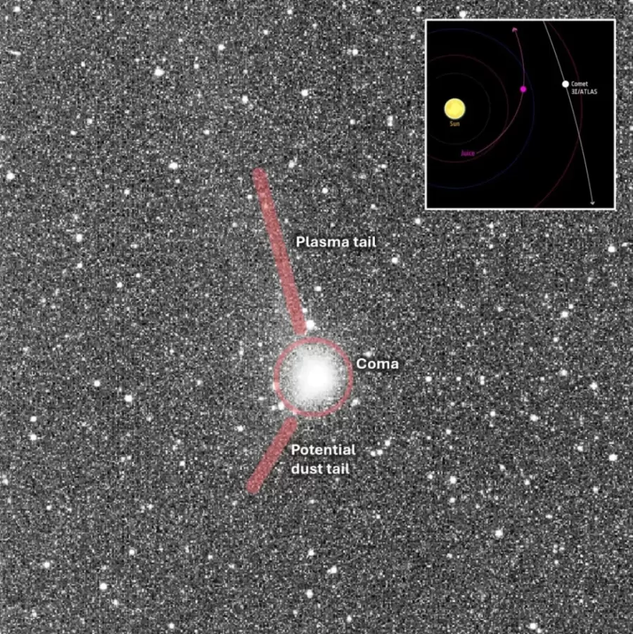 La cámara de navegación del Jupiter Icy Moons Explorer.