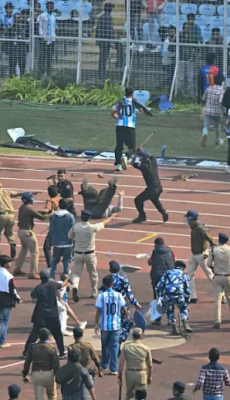 Disturbios en medio del homenaje a Messi