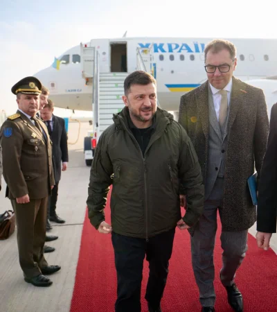 Zelenski llegando a Berlín.