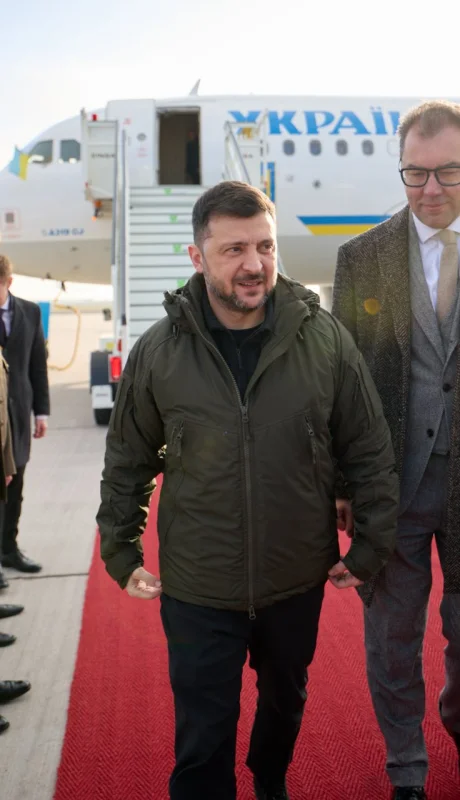 Zelenski llegando a Berlín.