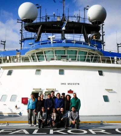 El equipo del CONICET rumbo al cañón submarino de Mar del Plata.