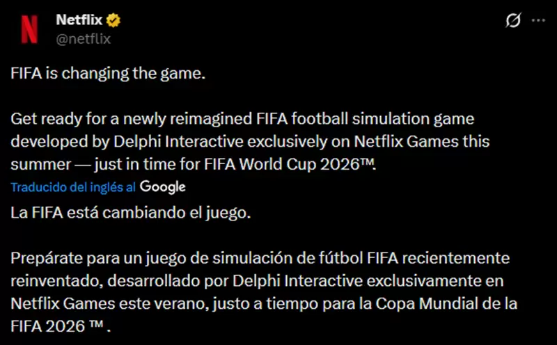 Tweet Netflix - FIFA