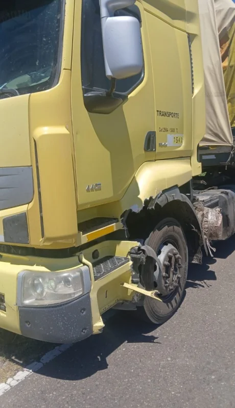 El camión involucrado en el accidente en General Alvear/ Fuente: Ministerio de Seguridad