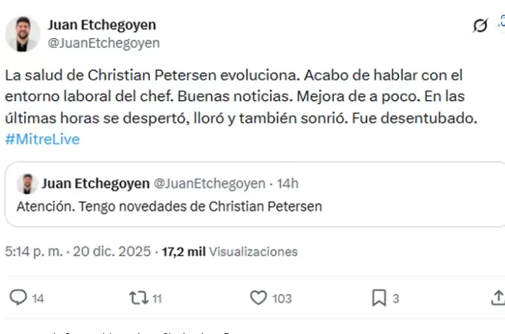 La nueva información sobre Christian Petersen.