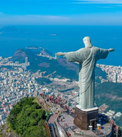 El Cristo Redentor, ícono de Río de Janeiro, en Brasil.