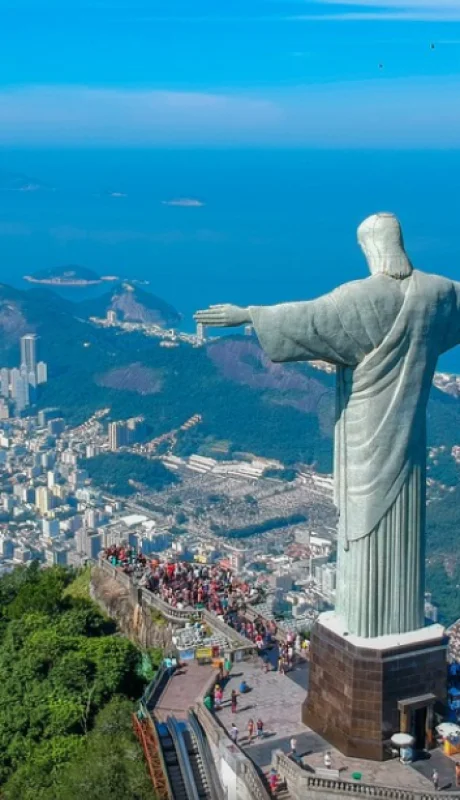 El Cristo Redentor, ícono de Río de Janeiro, en Brasil.
