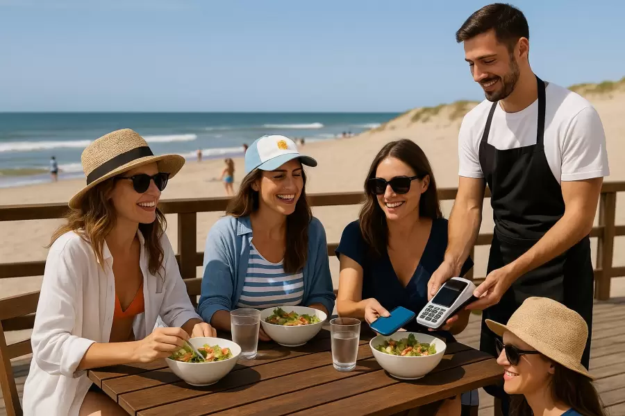 La Costa Atlántica recibe a los turistas. Y los turistas aprovechan las ofertas de Banco Macro.