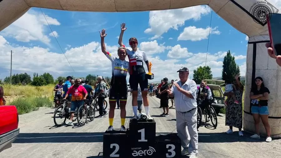 El podio de las ciclistas