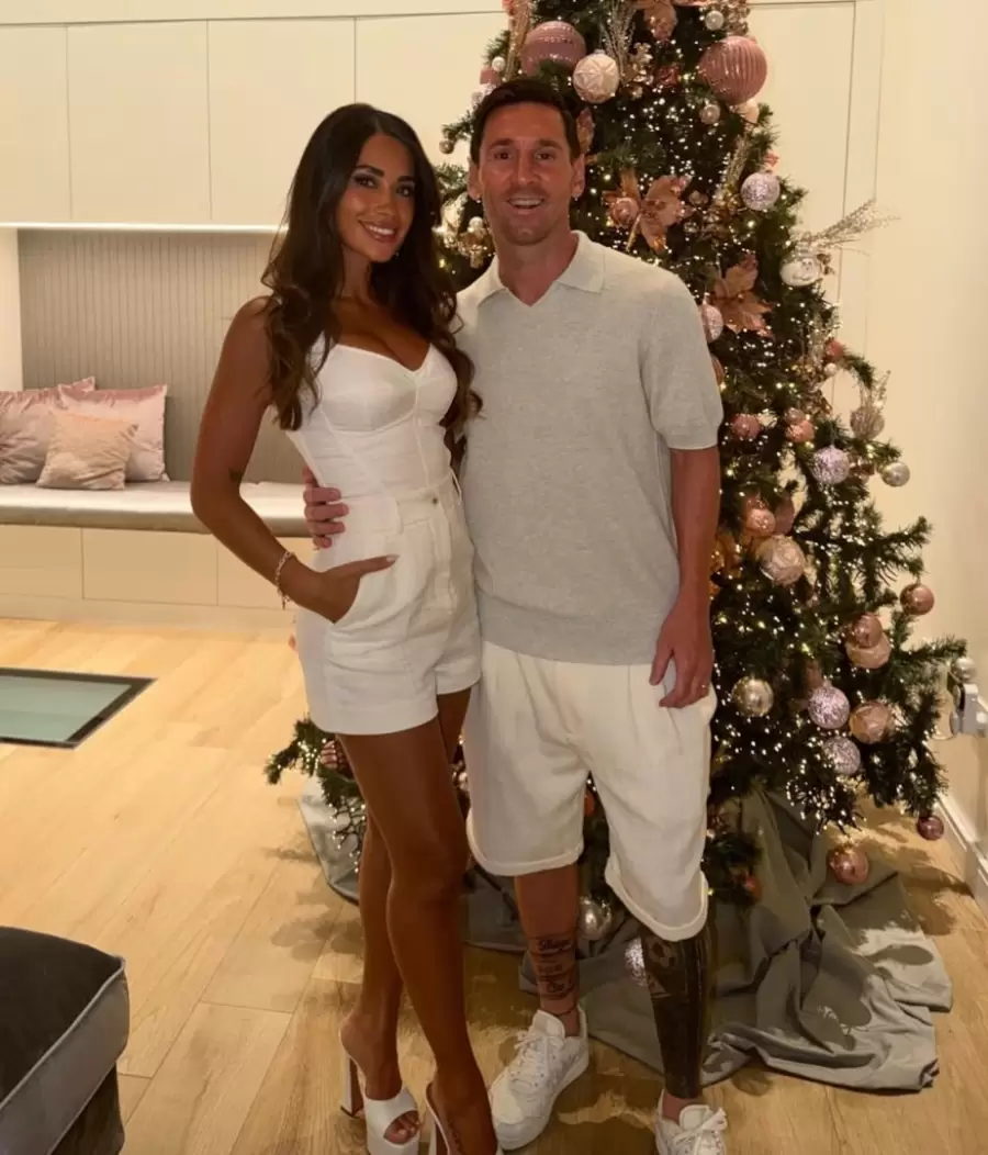 Lionel Messi celebró la llegada del 2026 con Antonela Roccuzzo y sus hijos.