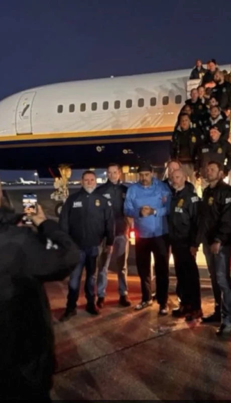 Maduro llega detenido a Nueva York