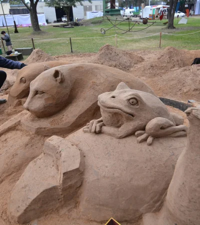 Lo que empezó como diversión en la playa, terminó con grandes obras de Alejandro Arce.