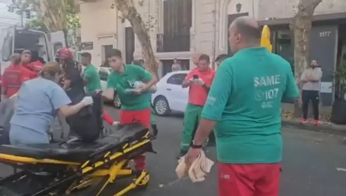 Derrumbe en un centro médico/ Fuente: Captura de Video