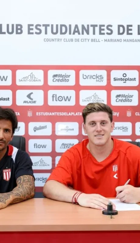 Marcos Angeleri junto al nuevo refuerzo Pincha