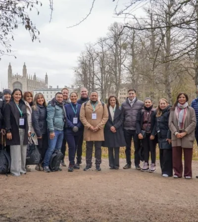 La delegación completa en Inglaterra