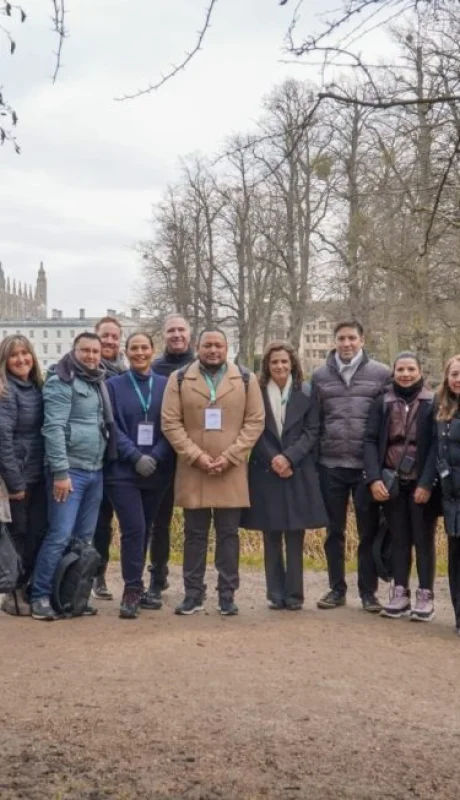 La delegación completa en Inglaterra