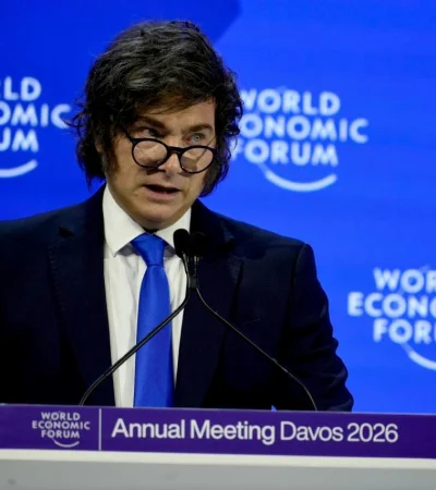 Milei en Davos 2026.