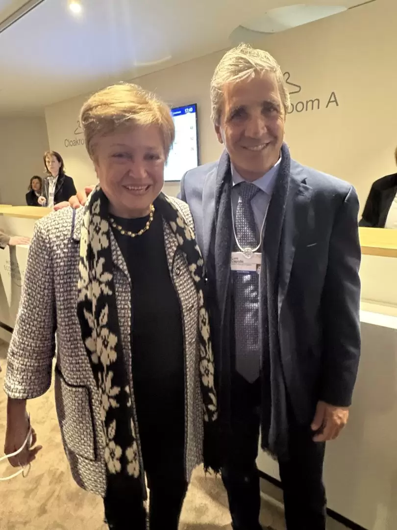 Kristalina Georgieva y Luis Caputo