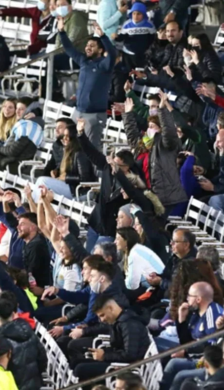 Tribuna de los hinchas de la Selección.