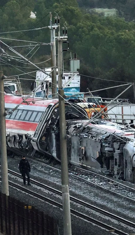 Terrible imagen de la tragedia ferroviaria de Adamuz, en España. (Imagen: web)