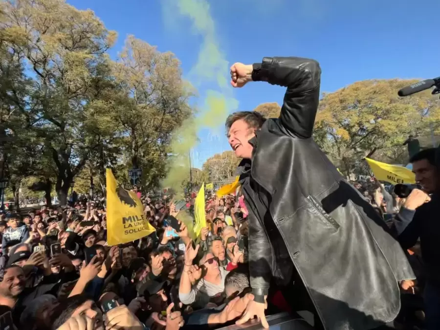 Javier Milei en campaña