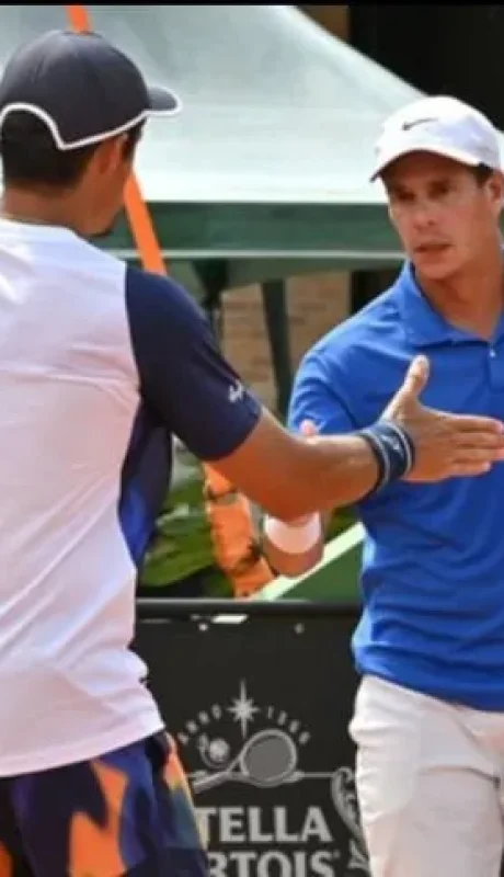 Luis Martínez y Cristian Rodríguez, los tenistas del escándalo en Brasil.