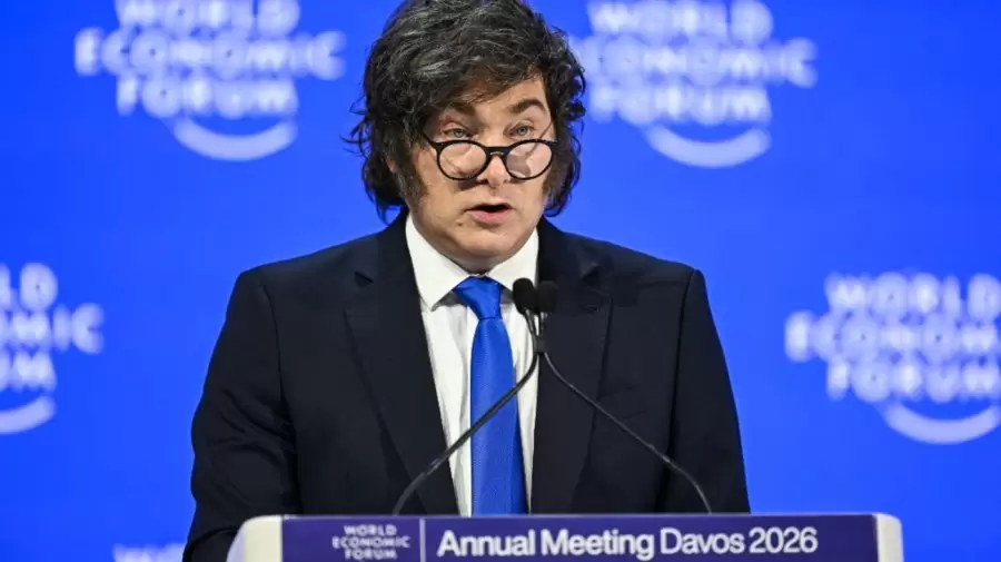 Javier Milei en el Foro Económico Mundial de Davos 2026. (Foto: Prensa Casa Rosada)